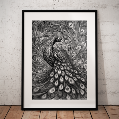 ABSTRACT PEACOCK **UNFRAMED ART PRINT**
