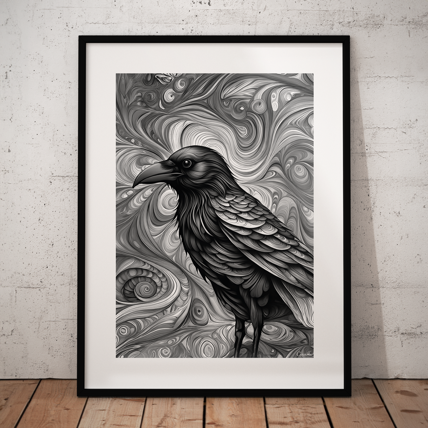 ABSTRACT CROW **UNFRAMED ART PRINT**