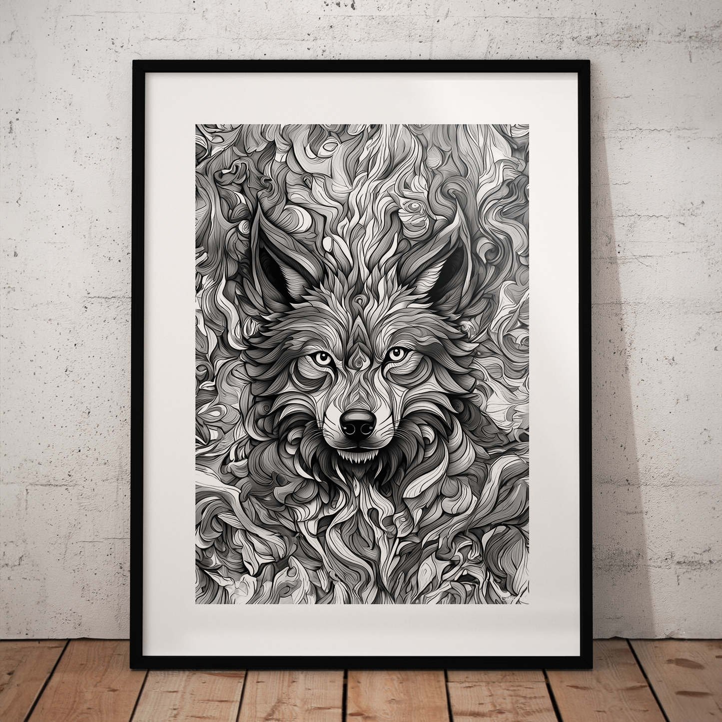 ABSTRACT WOLF **UNFRAMED ART PRINT**