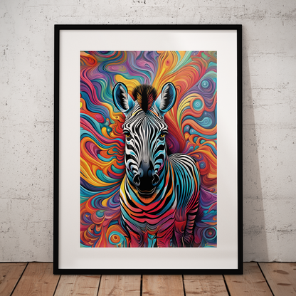 ABSTRACT ZEBRA **UNFRAMED ART PRINT**