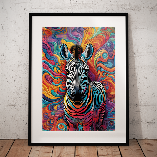 ABSTRACT ZEBRA **UNFRAMED ART PRINT**