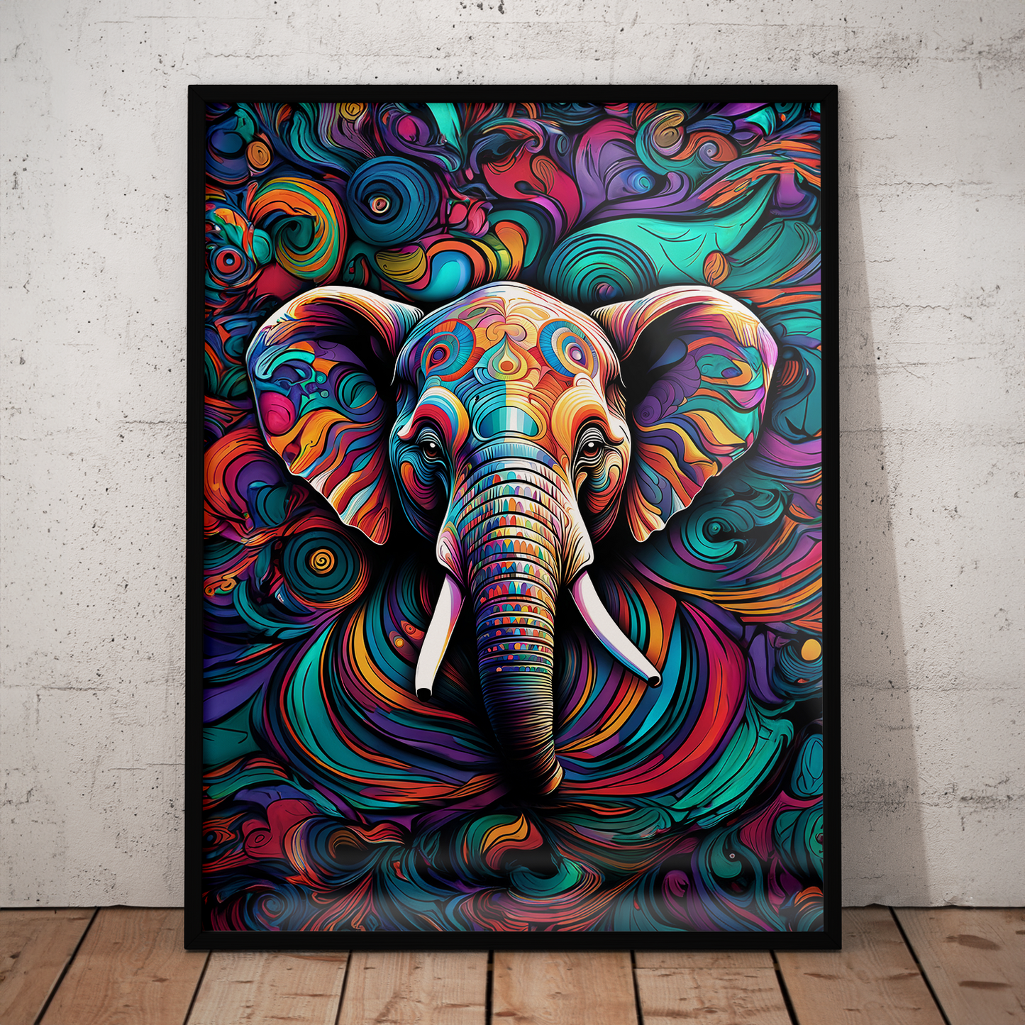 ABSTRACT ELEPHANT **UNFRAMED ART PRINT**