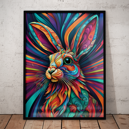 ABSTRACT RABBIT **UNFRAMED ART PRINT**