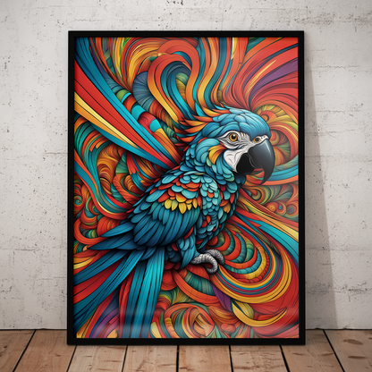ABSTRACT PARROT **UNFRAMED ART PRINT**