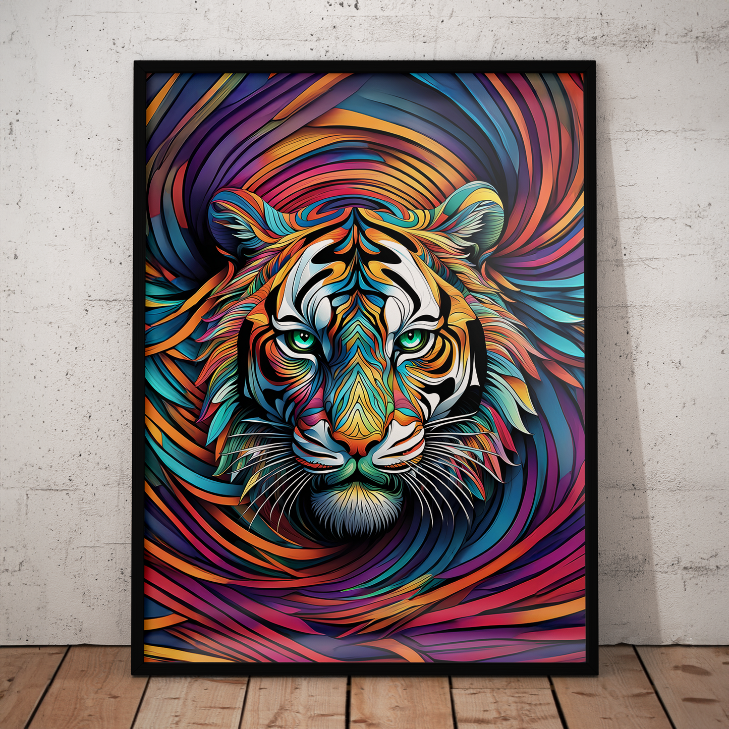 ABSTRACT TIGER **UNFRAMED ART PRINT**