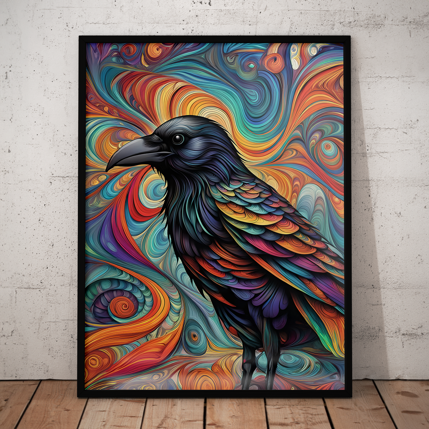 ABSTRACT CROW **UNFRAMED ART PRINT**