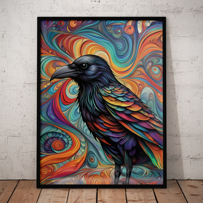 ABSTRACT CROW **UNFRAMED ART PRINT**
