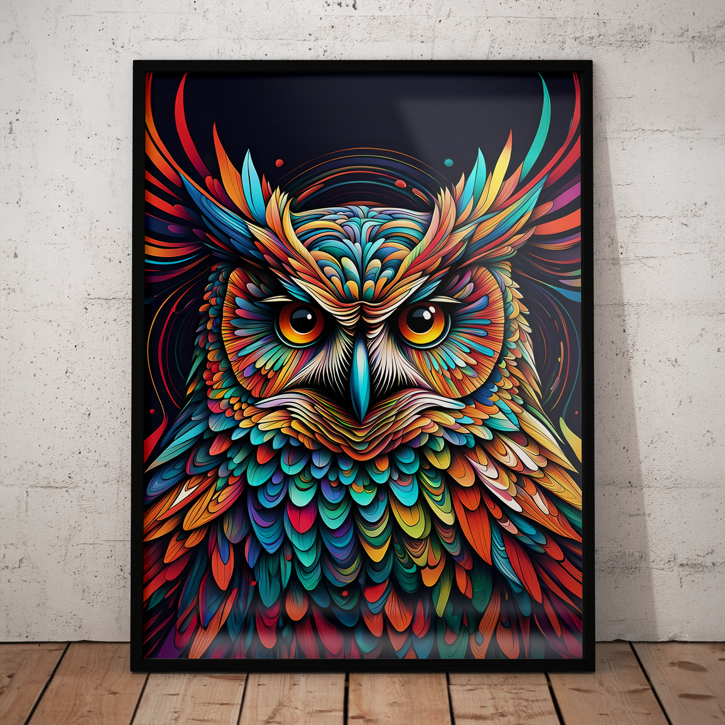 ABSTRACT OWL **UNFRAMED ART PRINT**
