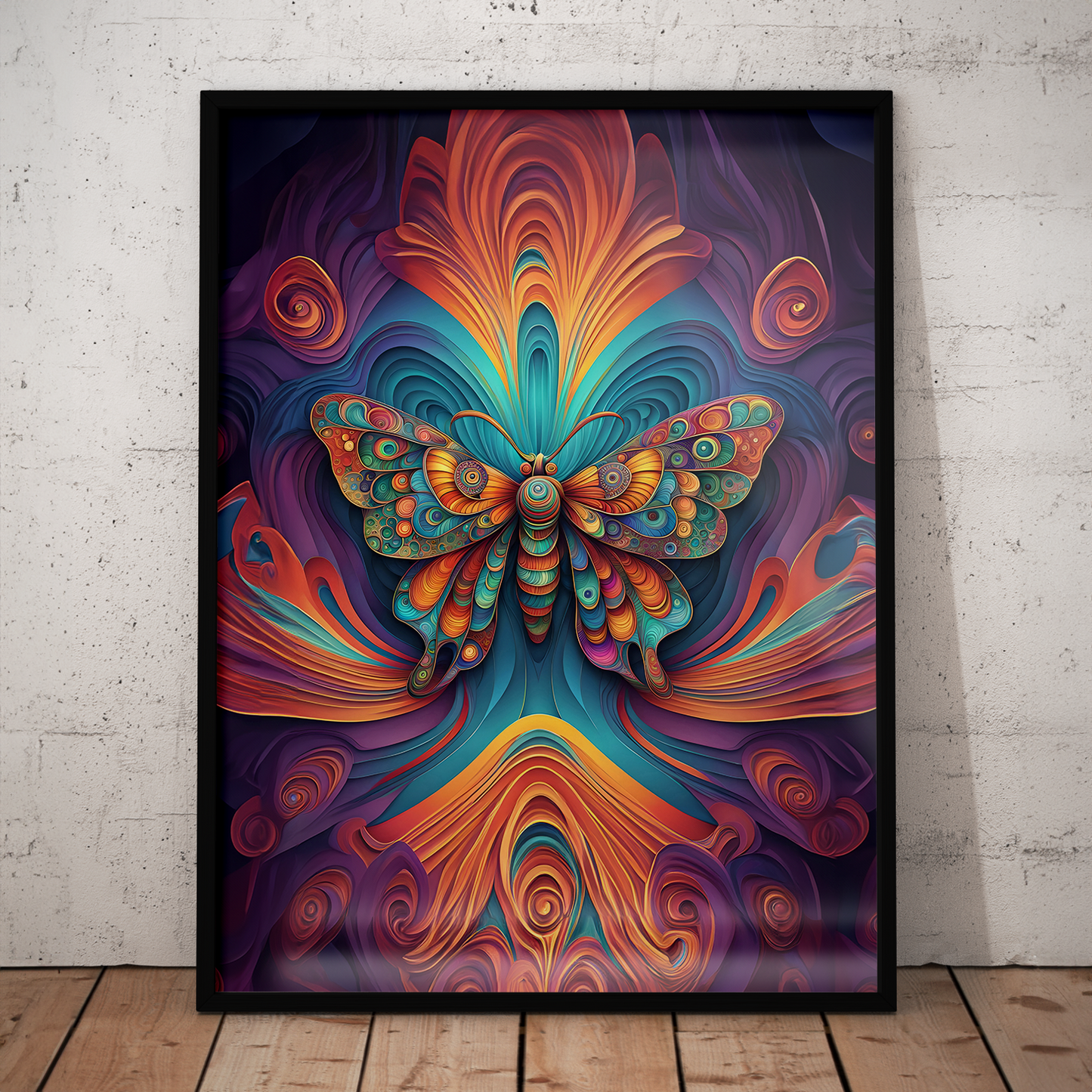 ABSTRACT BUTTERFLY **UNFRAMED ART PRINT**