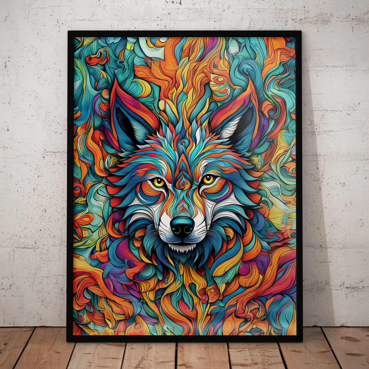 ABSTRACT WOLF **UNFRAMED ART PRINT**