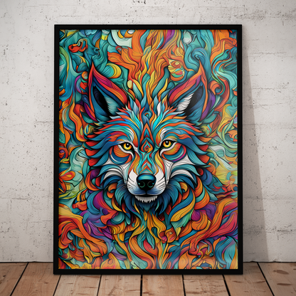 ABSTRACT WOLF **UNFRAMED ART PRINT**