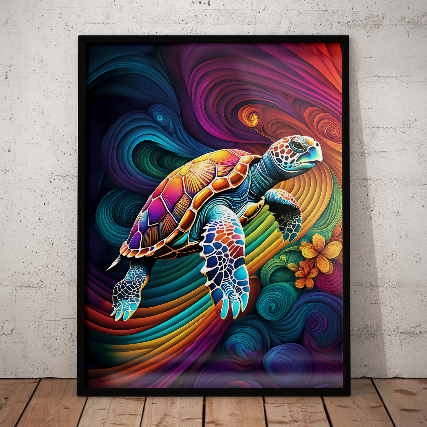 ABSTRACT TURTLE **UNFRAMED ART PRINT**