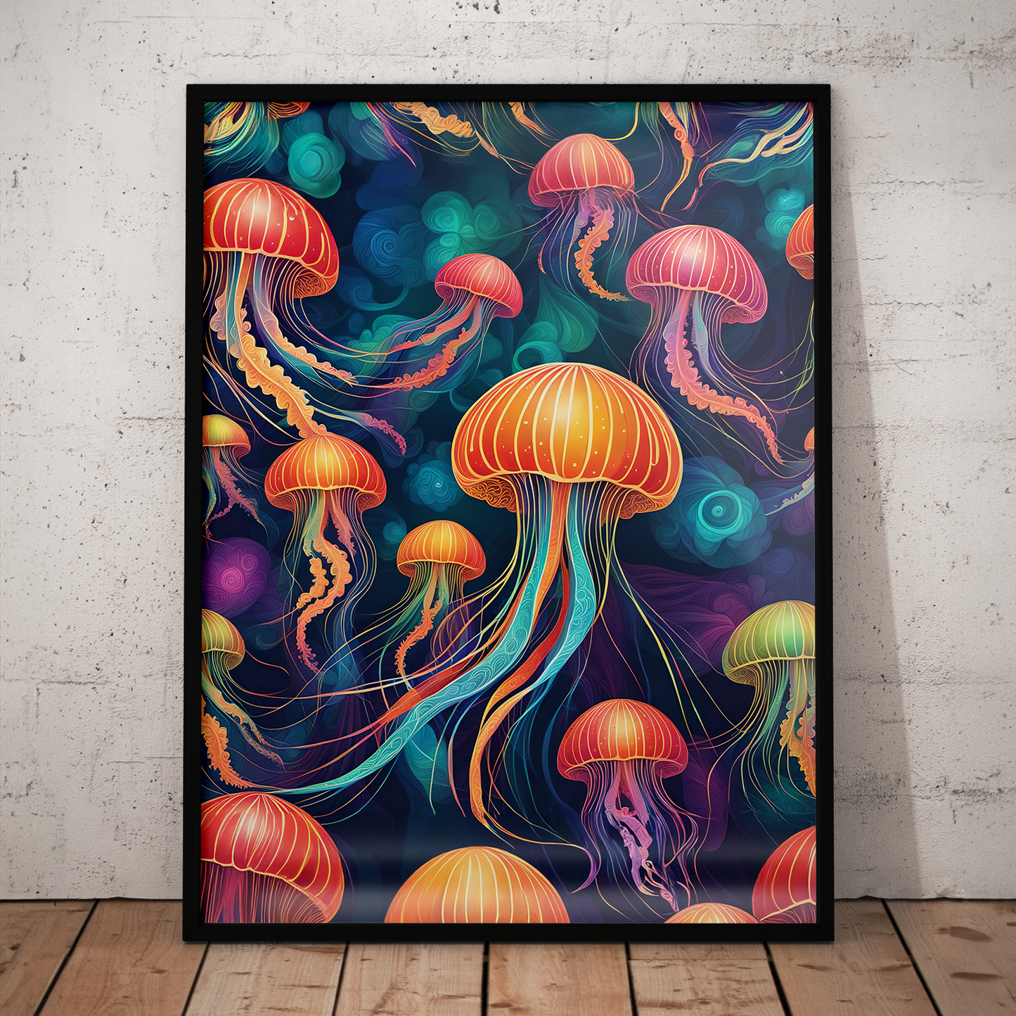 ABSTRACT JELLYFISH **UNFRAMED ART PRINT**