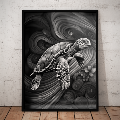 ABSTRACT TURTLE **UNFRAMED ART PRINT**