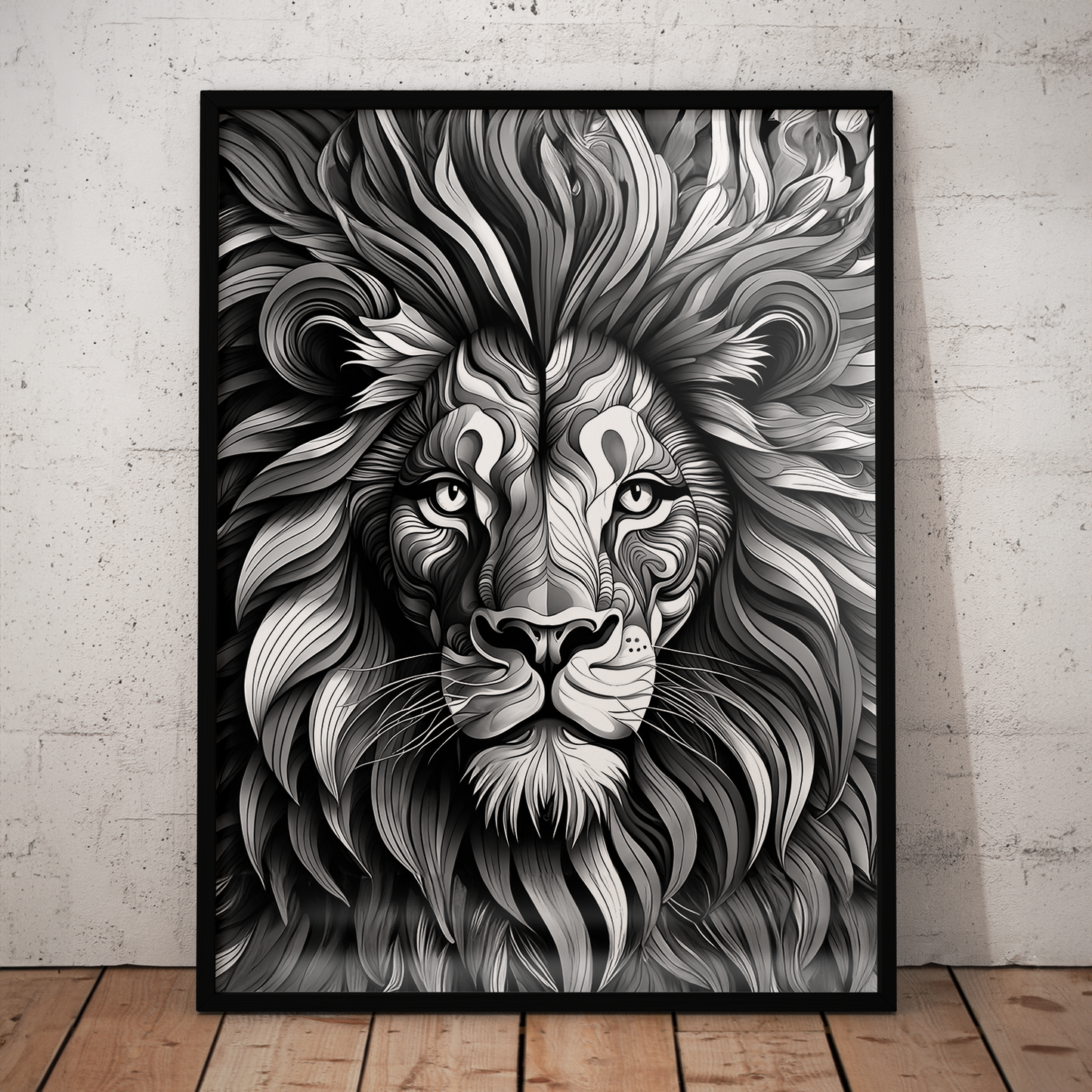 ABSTRACT LION **UNFRAMED ART PRINT**