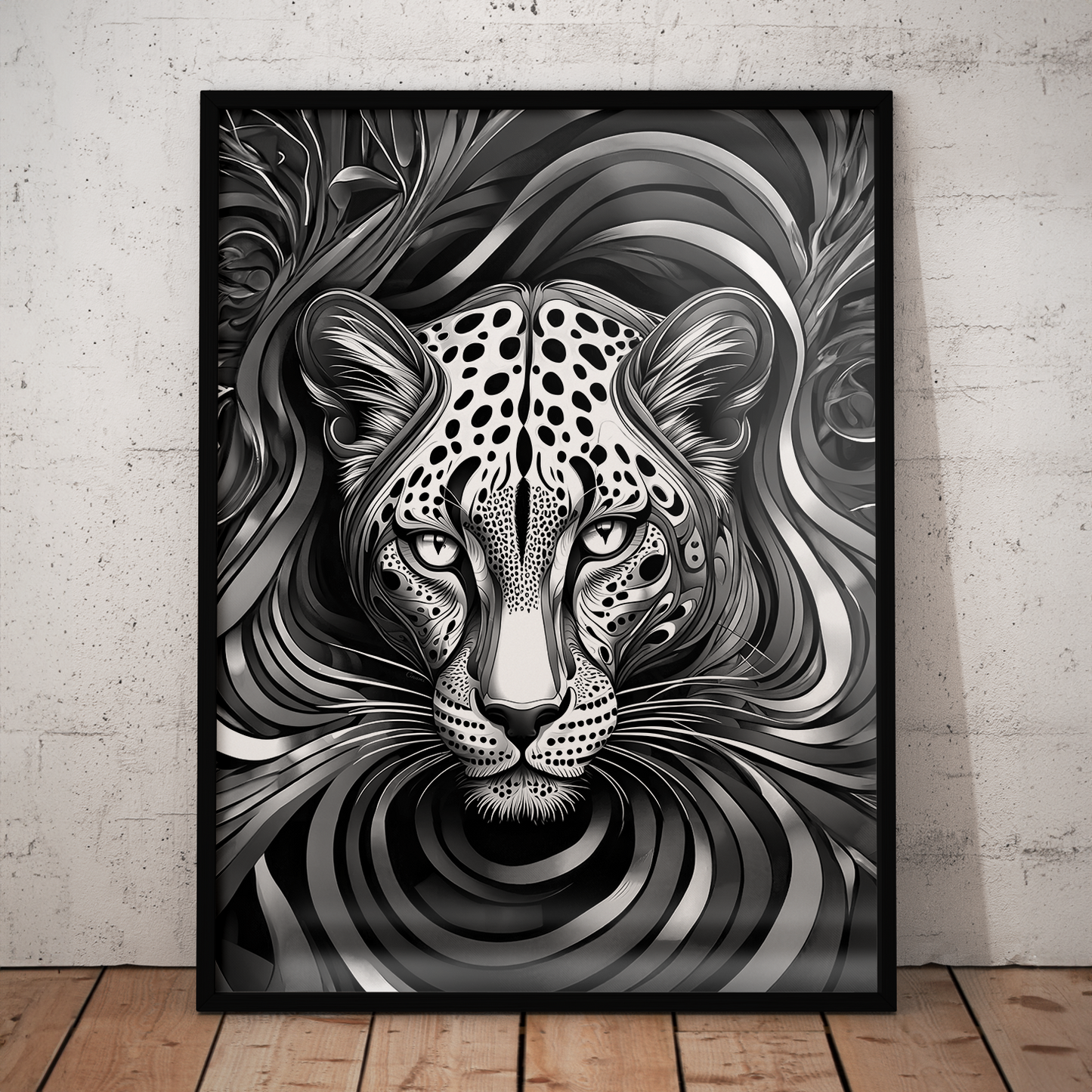 ABSTRACT LEOPARD **UNFRAMED ART PRINT**