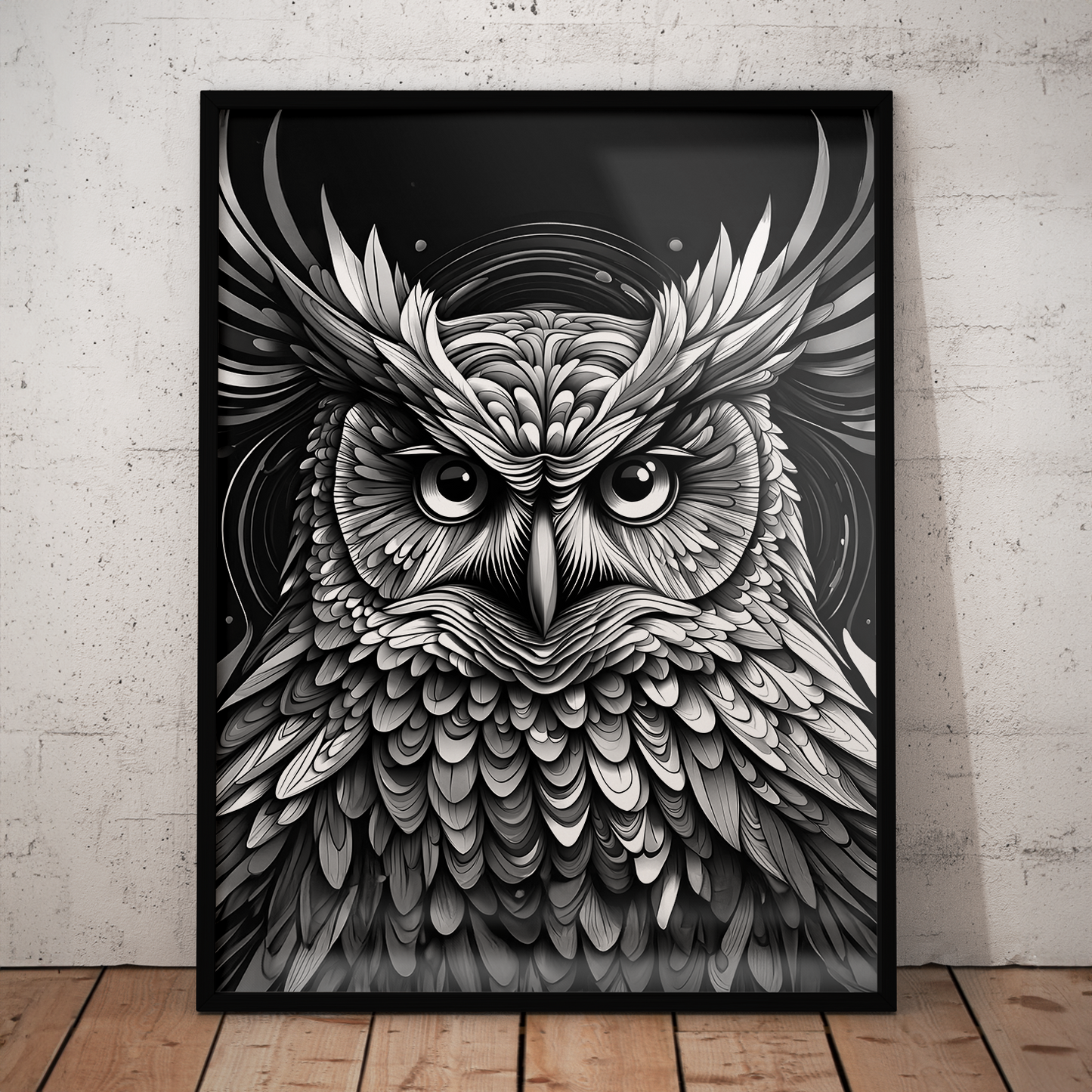 ABSTRACT OWL **UNFRAMED ART PRINT**