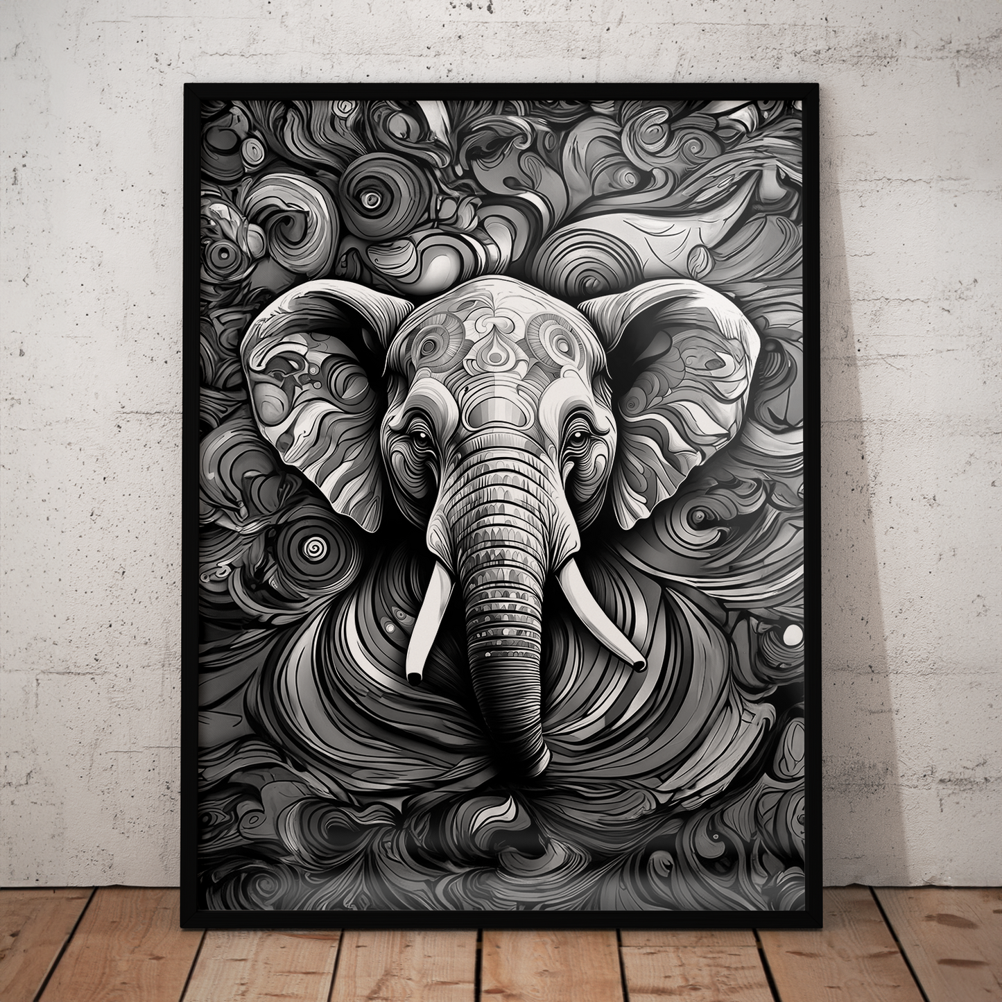 ABSTRACT ELEPHANT **UNFRAMED ART PRINT**