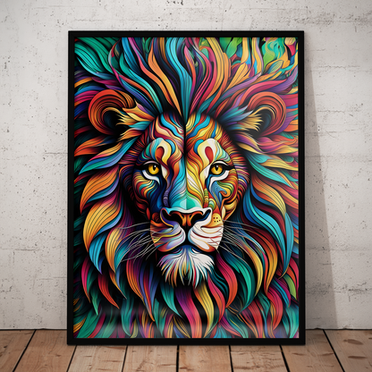 ABSTRACT LION **UNFRAMED ART PRINT**