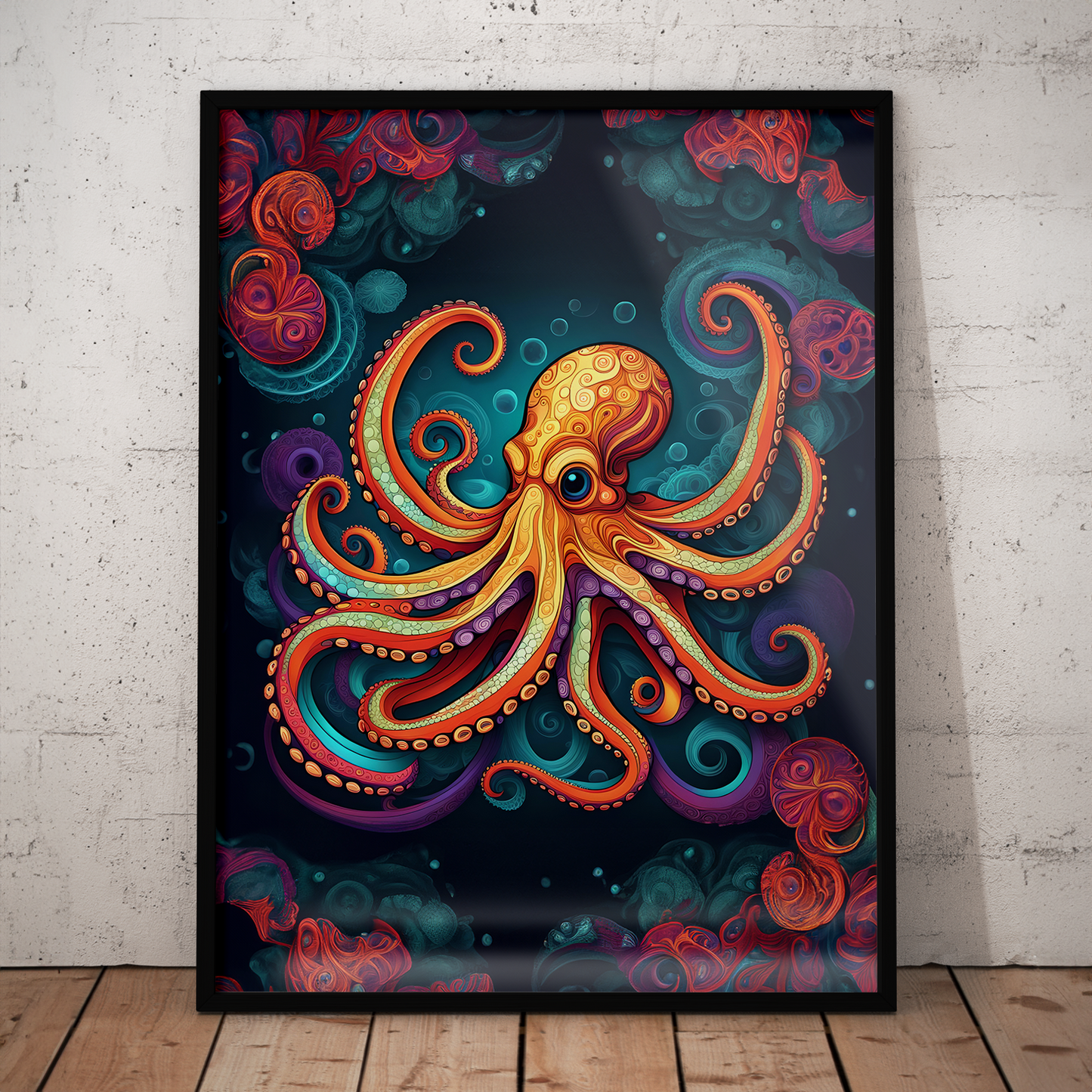 ABSTRACT OCTOPUS **UNFRAMED ART PRINT**
