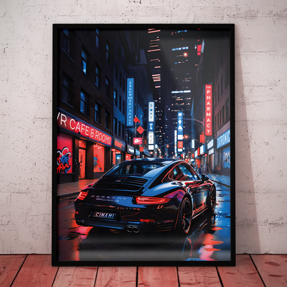 PORSCHE 911 (BACK) **UNFRAMED POSTER**